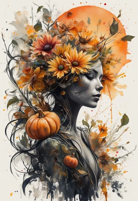 watercolor, wet on wet, paintstreaks, watercolor painting,
Pumpkin flower alien.Fantasy realism.watercolor.
fantasy very attractive beautiful Aífe, beautiful fantasy, Profile angle perspective very attractive
perfect composition, beautiful detailed complex, artistic watercolor, concept art, soft natural volumetric cinematic perfect light, chiaroscuro, award winning painting, masterpiece,