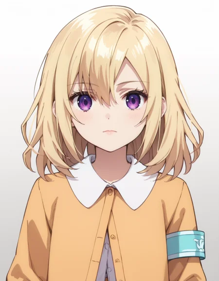 score_9, score_8_up, score_7_up, source_anime, BREAK
1girl, looking at viewer, solo, gradient background, upper body,
jill cervel (yariryuu), short hair, blonde hair, hair between eyes, dark purple eyes,
white collared shirt, orange cardigan, armband,
<lora:jill_cervel-yariryuu_s1_v2-anime-soralz:1>