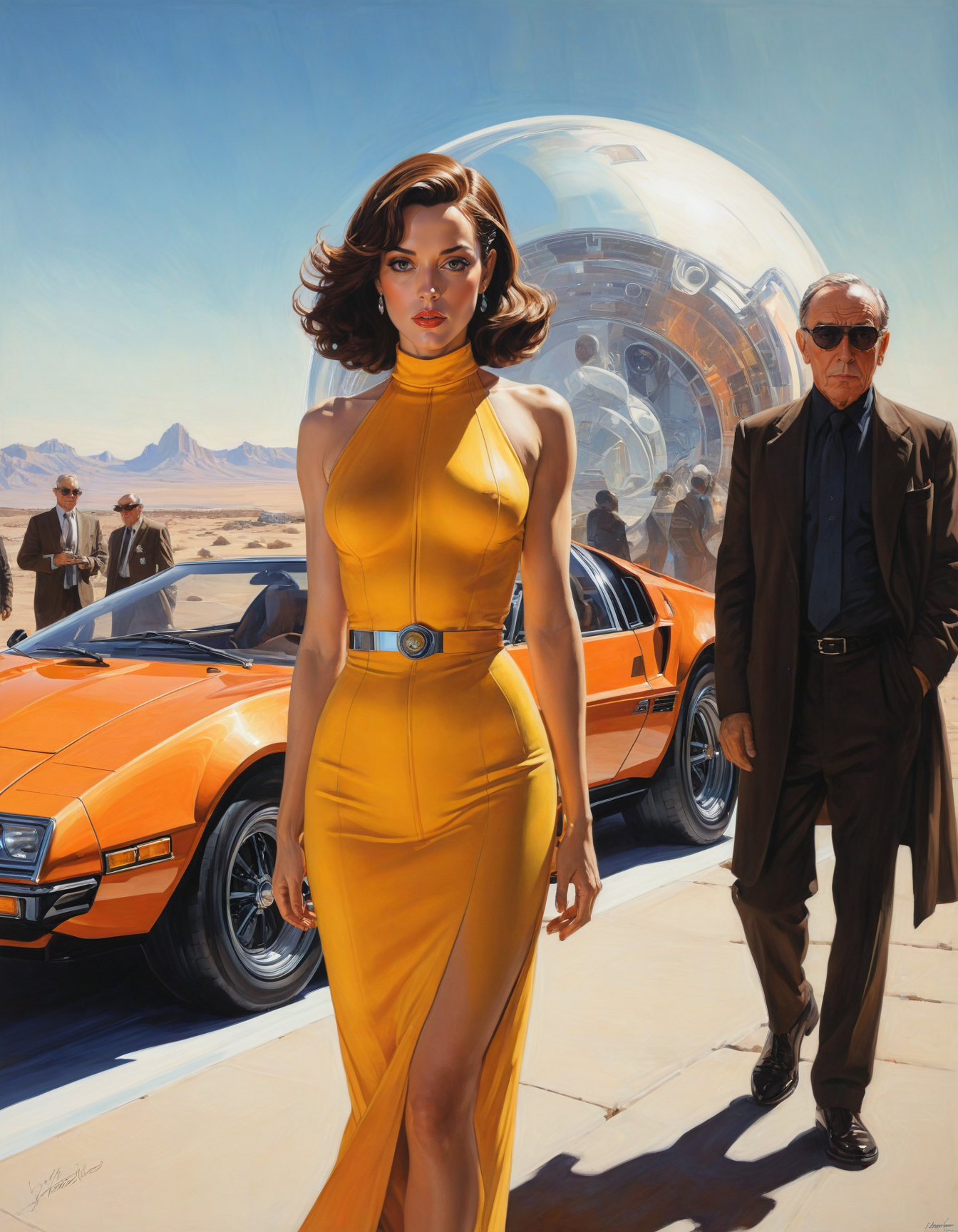 by Julie Bell and Syd Mead,  hand-drawn overlays, a society where people can communicate telepathically , hyper detailed, professional poster art, bold lines, award winning,  trending on ArtStation , (intricate details, masterpiece, best quality:1.4), looking at viewer, dynamic pose
<lora:add-detail-xl:1> <lora:xl_more_art-full_v1:0.5>  <lora:NicolaSamori:0.5> in the style of nicola samori <lora:looking_at_viewer:2>