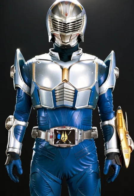 solo, dolphin, blue bodysuit, silver armor, helmet, tokusatsu, rider belt