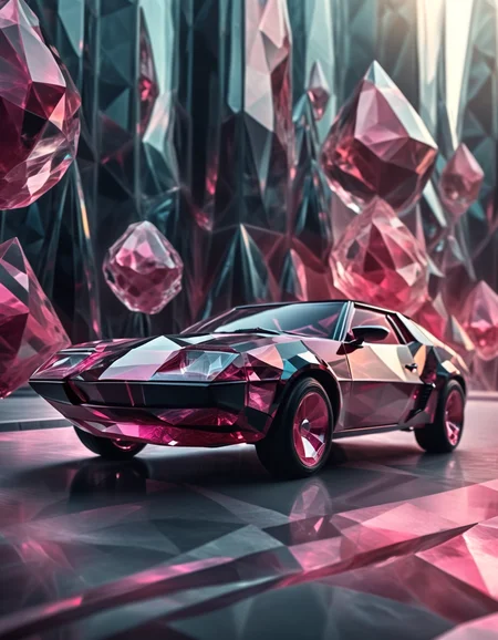 rp_slgd, photo of a classic crystal sports car speeding through the geometric streets of miami, palms, muscle car, retro, smoke trail, vehicle focus, motor vehicle, blurry cityscape <lora:zzz_trained\xl_rpr_soulgemmed_v1>
