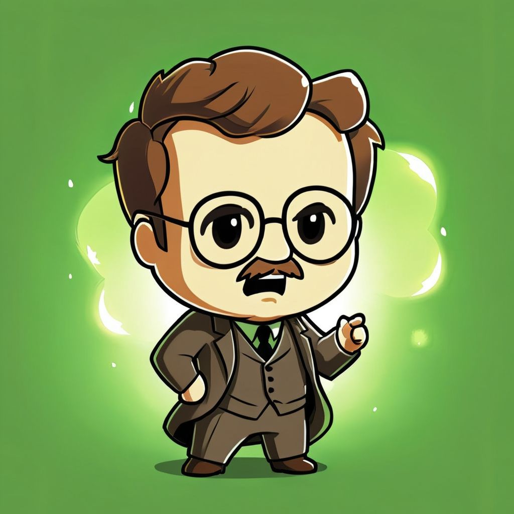 cartoon of  Theodore Roosevelt  in (ctswx:1.2) style, cute, chibi, joyous expression,  action pose, glowing Honeydew background, rim lighting,  contrasting colors,     <lora:Cute_Tshirt_Style_XL_v5.1-000017:1>