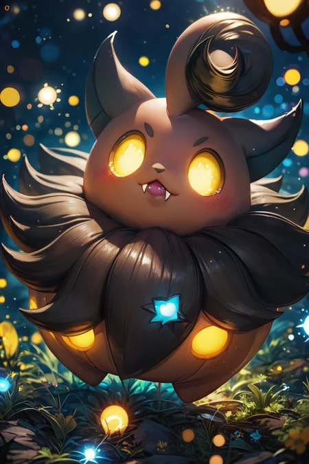 score_9, score_8_up, score_8, BREAK, , zzPumpkaboo, no humans, solo, pokemon (creature), no humans, animal focus, yellow eyes, fangs, outdoors, fangs out, glowing, <lora:Pumpkaboo_Pokemon_PDXL:0.8>, , BREAK, (ultra realistic,32k, masterpiece:1.2),(high detailed skin:1.1),( high quality:1.1), curvy, head tilt, hearts, blush, lips, closed mouth, curvy, head tilt, shiny clothes, (upper body), looking at viewer, bokeh, luminescent background, ,,, embedding:zPDXL, Expressiveh, ,,, <lora:RlAnmPDXL:1.0>,