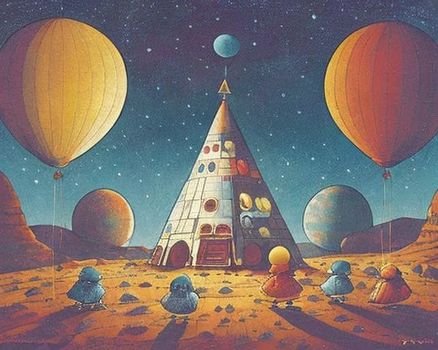 A birthday party on the moon, art by kidbooks, hd, 8k,