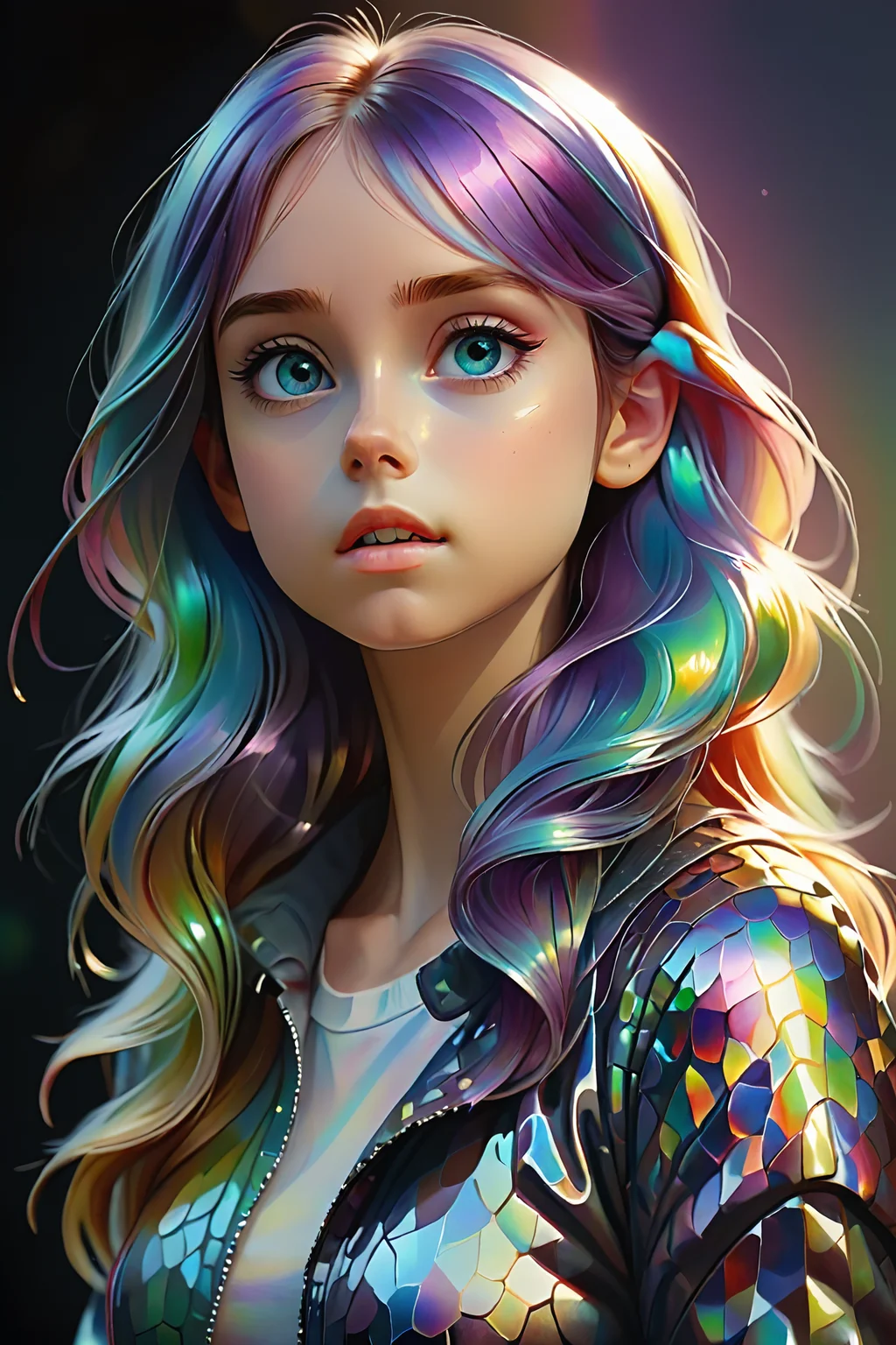 iridescent painting, prismatic, holographic, chromatic aberration,
Masterpiece, best quality, 1girl,
<lora:kwFemaleBeta92_SDXL_v1:1>,