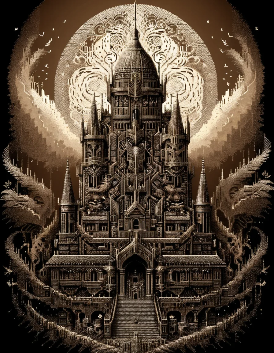 Vector Art, Fantasy Dreamlike ral-ansrt, Proud, Dark Academia, back-light, panorama, Sepia filter, masterpiece, <lora:ral-ansrt:1.2>, very, magnificent, winning, full color, ambient background, enhanced quality, dynamic composition, atmosphere, artistic, beautiful composition, illustrious, sharp focus