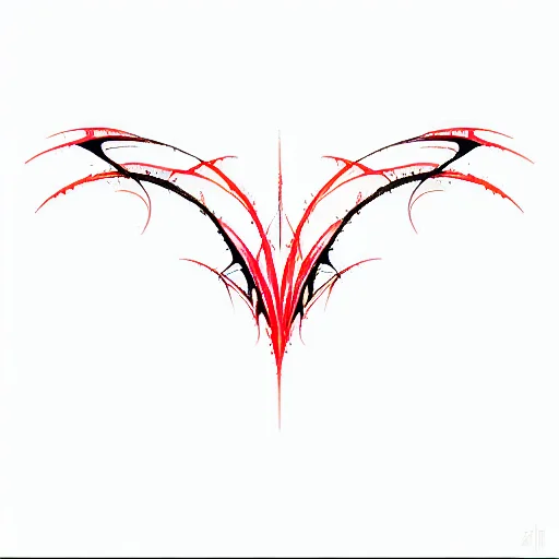 red details, abstract design, dots, arrow, dirt, design for chest, heart