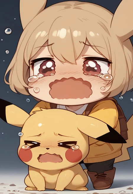 score_9, score_8_up, score_7_up,, IncrsSesCry, chibi, tears, crying, pikachu