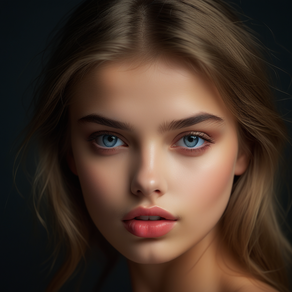 (best quality, highres, photography:1.2),a beautiful young European girl, detailed eyes, plump lips, small nose, charming, enchantingly sexy, beautiful, fashion model, natural lighting, studio lighting, professional photography, 8k, high resolution, detailed, photorealistic, sharp focus, vivid colors, cinematic, elegant, alluring, graceful pose