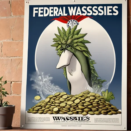 Advertising poster style "Federal Wassies" advertisement, wassie,<lora:231117_newmantagwassersv2:1> . Professional, modern, product-focused, commercial, eye-catching, highly detailed