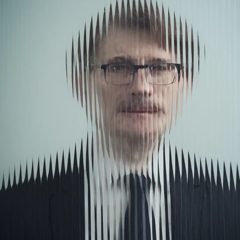 a business man, curved glass, textured glass, fluted glass <lora:SDXL_Textured_glass_Test_Sa_May-000002:1>
