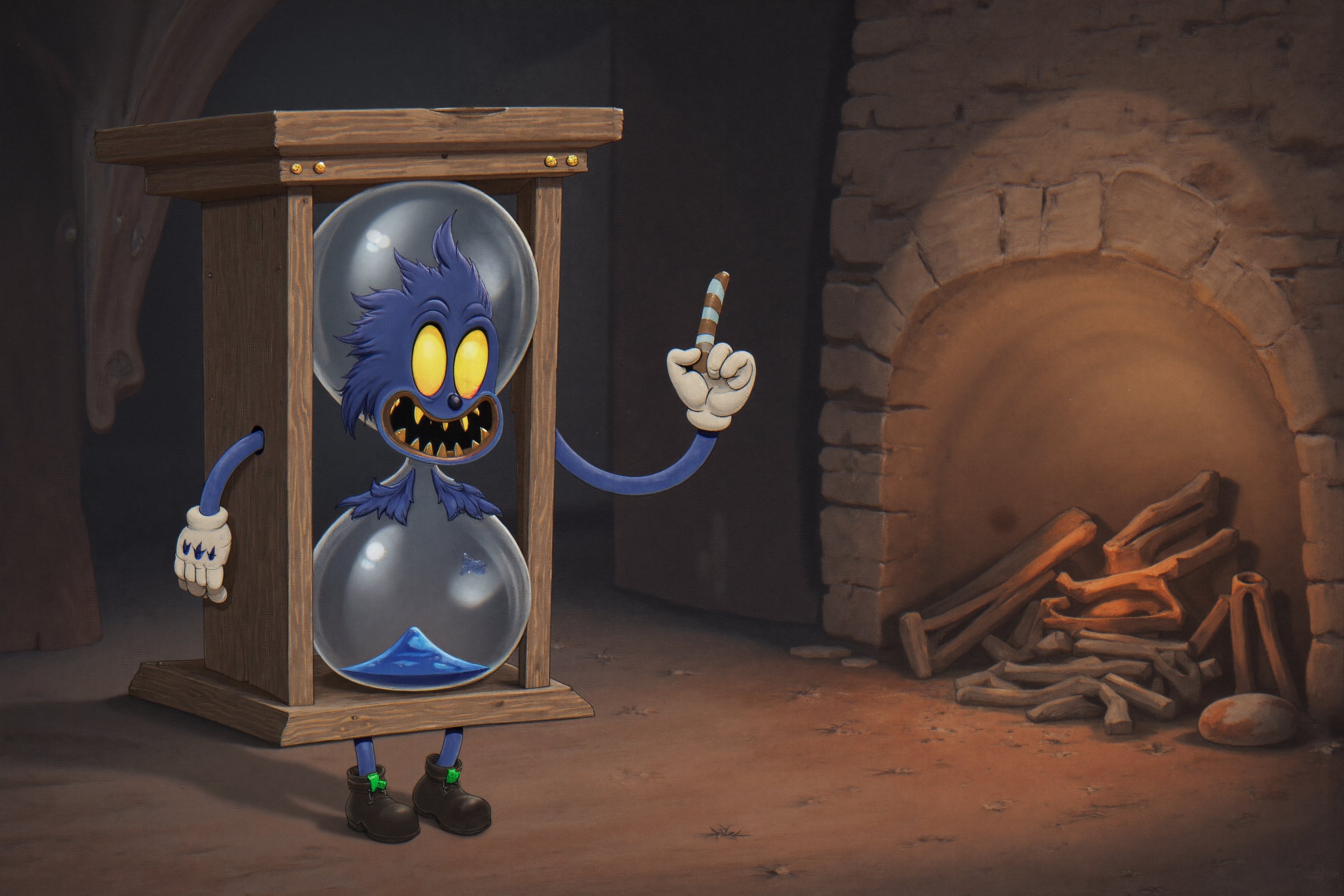 anthropomorphic hourglass
