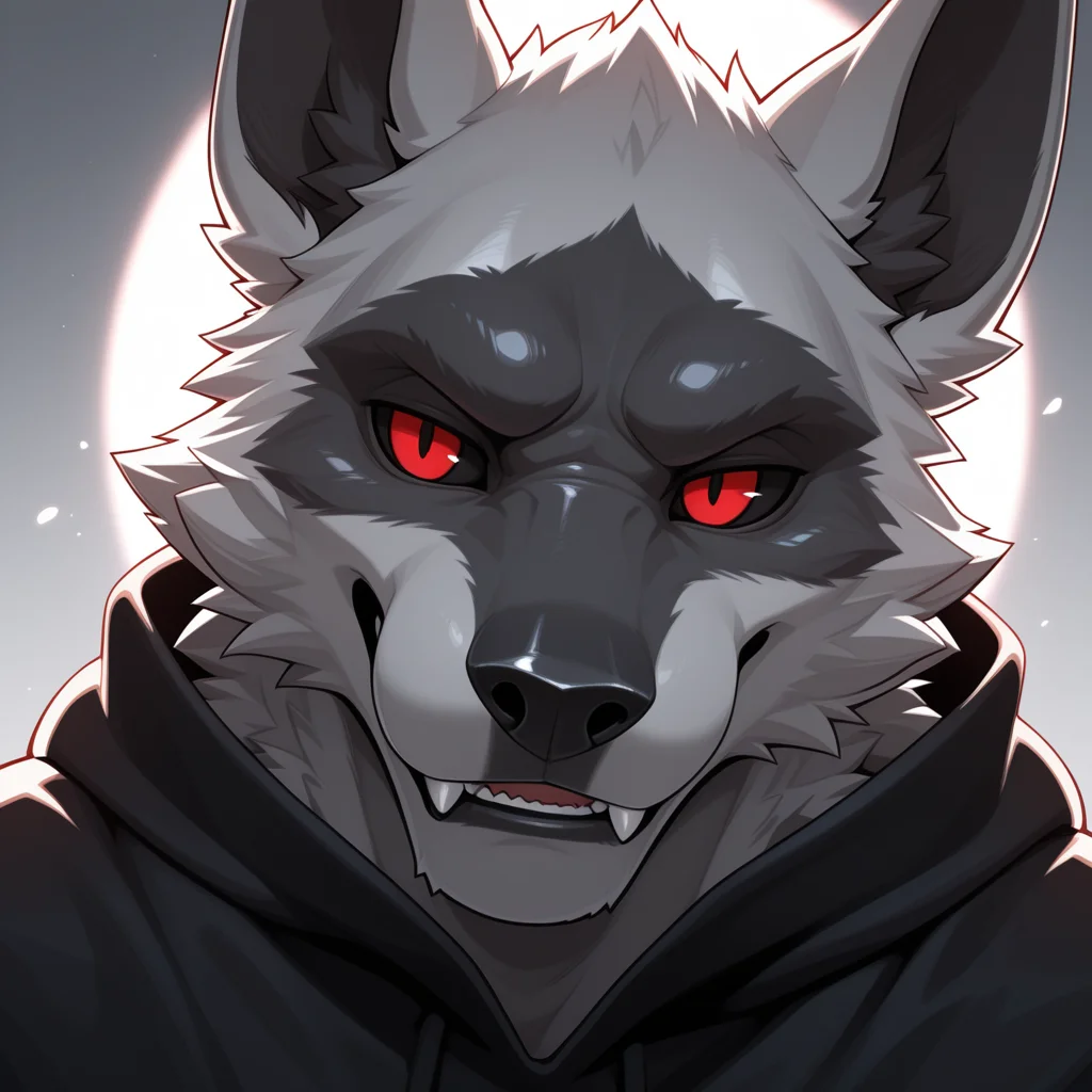 masterpiece, best quality, amazing quality, solo, 1boy, DeathLW, bara, red eyes, black sclera, close up