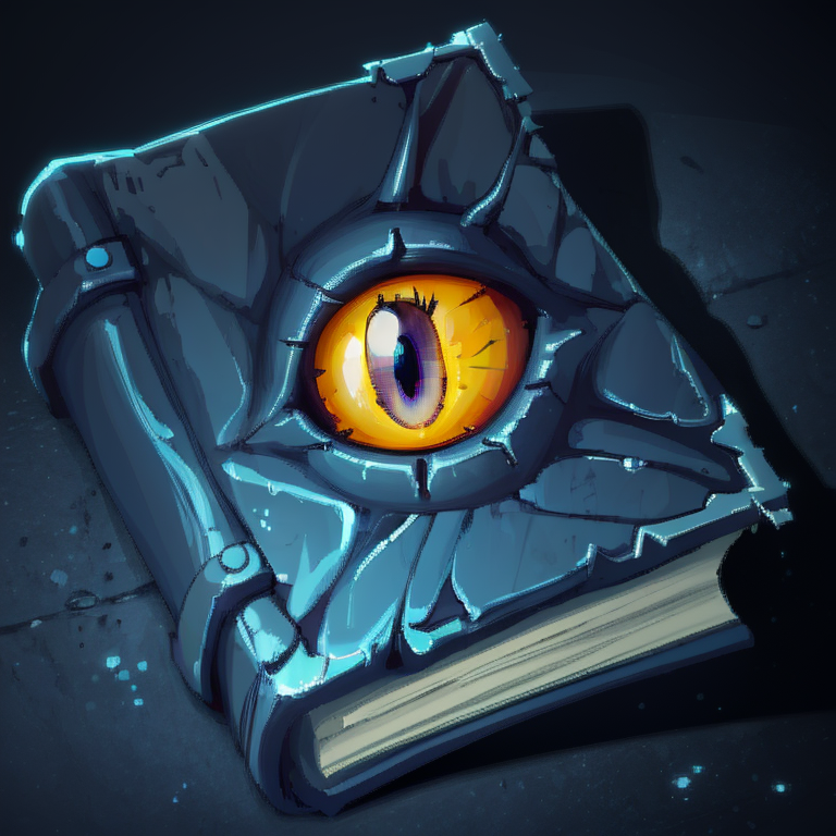 ((masterpiece,best quality)), absurdres, <lora:FantasyIcons_Books:0.8>, eye, book, glowing, floating