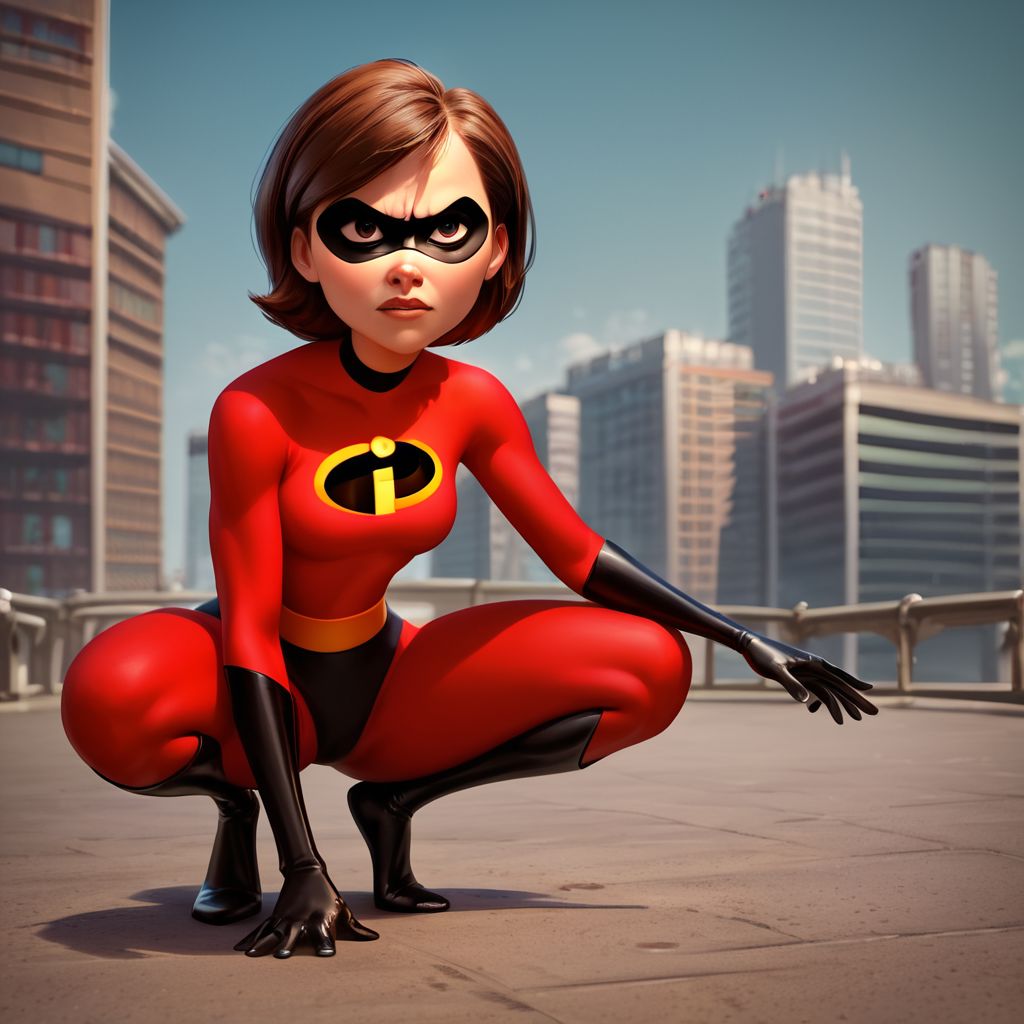 score_9, score_8_up, score_7_up, score_6_up, score_5_up, score_4_up, rating_questionable, 1girl, Hel_en, crouching, superhero, eye mask