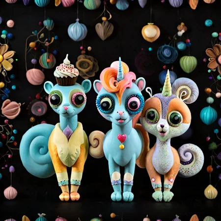 squirrel cupcake unicorn