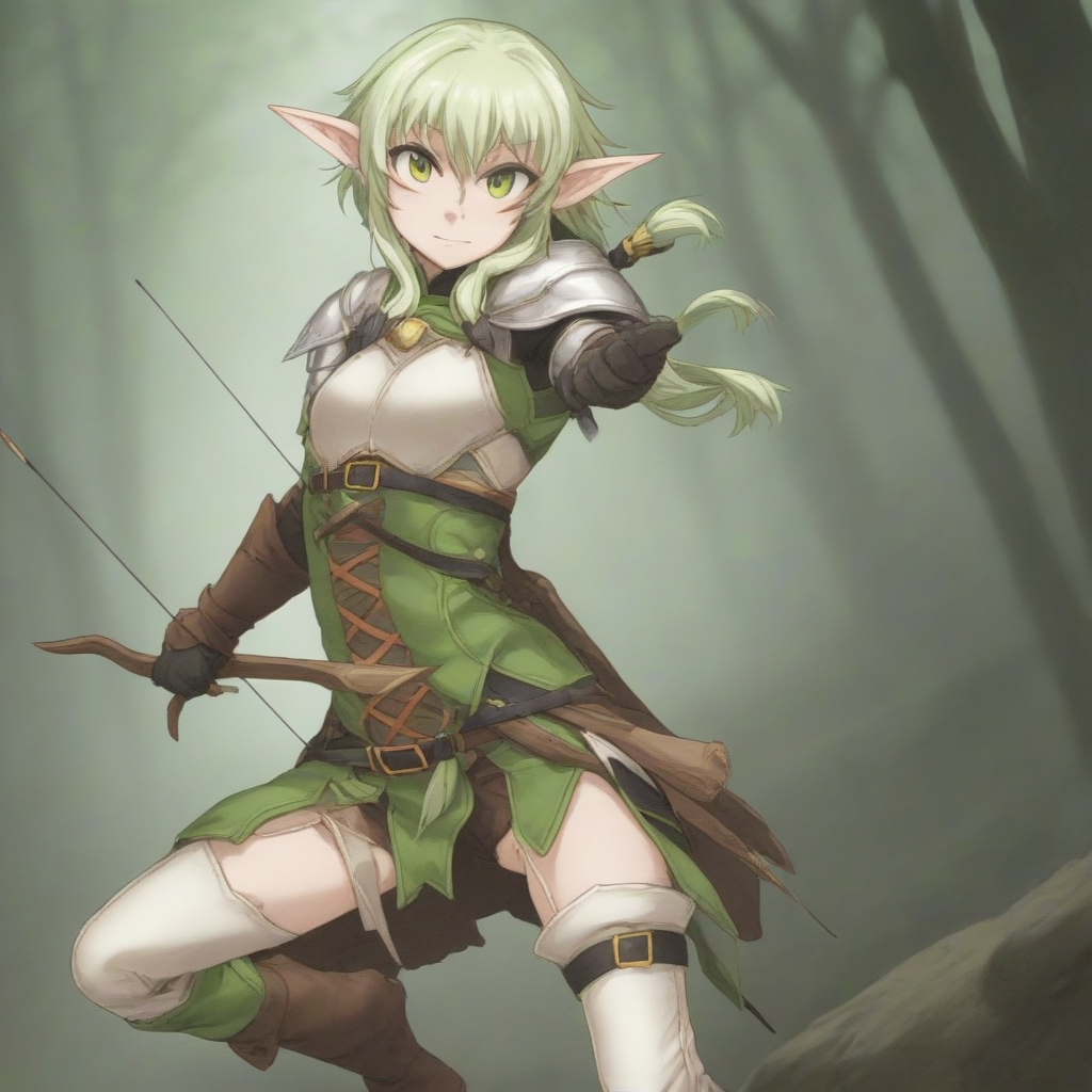 high elf archer \(goblin slayer!\) <lora:high elf archer:1>