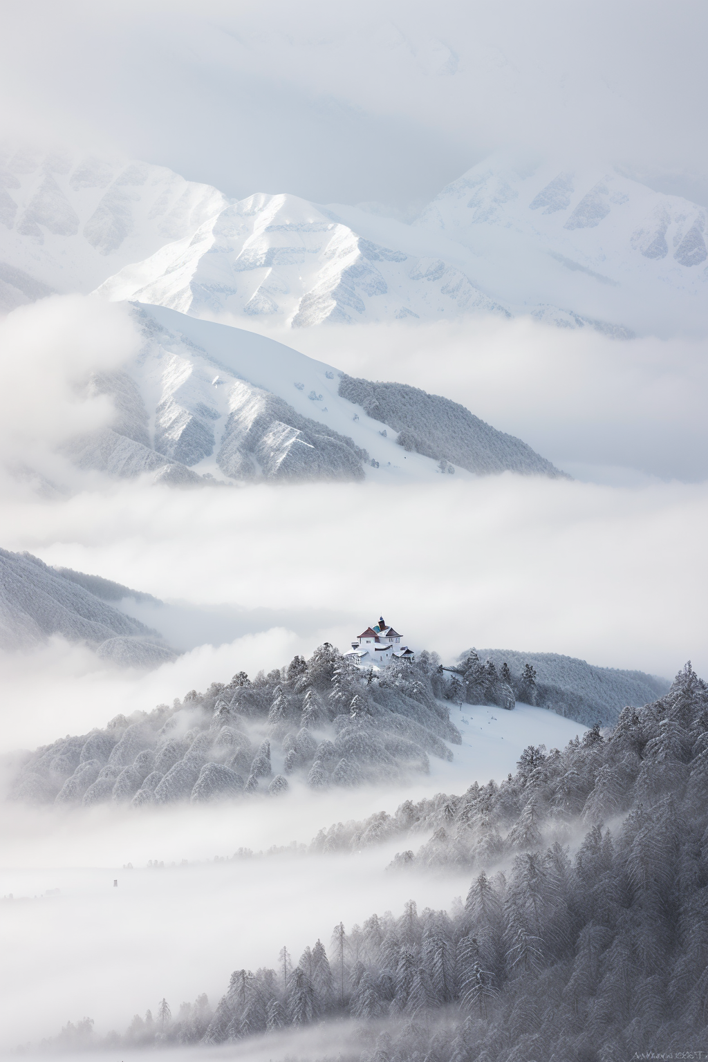 HighKeyStyle, big mountains covered in snow, snow, misty, rainy, plain background,
intricate details, hyperdetailed, cinematic, realistic, masterpiece, <lora:HighKeyStyle:1.4>