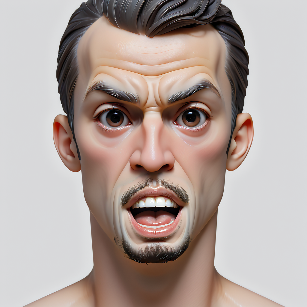 AEI mouth, man with facial hair <lora:Everly_Heights_Talk_Mouth_Pony_XL:1>