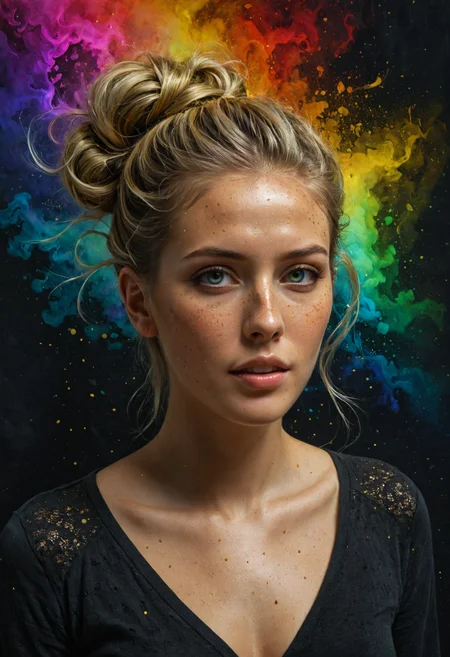Horror-themed (((A beautiful Adventurous Spirit, 24 years old woman, with Sun-kissed skin with a sprinkling of freckles across her nose, tousled sandy blonde hair pulled into a carefree bun, and bright green eyes filled with excitement for lifeâs adventures.)))
(((with exaggerated expressions))) Here's another set of 50 even more bizarre and strange attributes for fruits and vegetables:, Creative Double Mirrors: Place two mirrors facing each other with your subject between them; this creates infinite reflections that feel surreal and thought-provoking..(dynamic:1.1),sun rays,(taken by 12.5mm fisheye lens:1.1),
(Vivid, HDR, Canon50, 8K, Hyper Realistic, Dramatic, Epic, Dynamic Contrast, Cinematic Lighting, increased brightness)(((Zoomed Out, Far away Shot))) = =. Epic dynamic lighting , vibrant,highly detailed,psychedelic,((Psychedelic, rainbow glow ))
((Vivid, Epic, Dynamic contrast)) (((Zoomed out, Far away shot, In frame)), (((Cinematic, Studio lighting, Contrast)))
<lora:juggernautXL_version6Rundiffusion:0.8><lora:rundiffusionXL_beta:0.8><lora:epicrealismXL_v5Ultimate:0.8><lora:crystalClearXL_ccxl:0.9>
<lora:extremely_detailed:0.8> extremely detailed
<lora:hyperkraximalism:0.6> hyperkraximalism
<lora:QuadpipeQp_sdxlV2:0.4>
<lora:xl_more_art-full_v1:0.2> <lora:RMSDXL_Darkness_Cinema:0.8>, - Generate images with sharp edges and fine details.
- Produce high-resolution images with no blurriness or distortions.
- Create images with clear and well-defined subjects.
- Ensure that the output images have crisp lines and distinct features.
- Generate images with vibrant colors and accurate tones.
- Avoid noise or artifacts in the generated images.
- Focus on producing clear textures and patterns in the images.
- Emphasize clarity and definition in all aspects of the generated images.
- Prioritize the sharpness and clarity of the main subjects in the images.
- Optimize the AI model to produce clear and visually appealing images., Wlop, By art germ . Eerie, unsettling, dark, spooky, suspenseful, grim, highly detailed