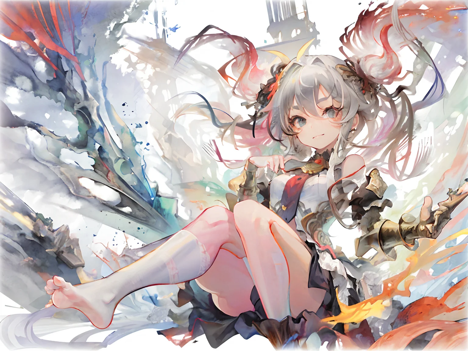 best quality, high quality,high detailed,1girl, full body, simple background, <lora:memento:1>