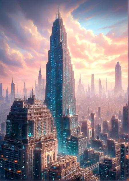 score_9, score_8_up, score_7_up,
<lora:Art_Deco_(Architecture)_(Pony)_(AD):1> Art Deco, scenery, architecture, monumental architecture, building, city, cityscape,
8K, In'ei, chiaroscuro, rim lighting, perfect depth of field shot, ray tracing, beautiful, subsurface scattering, idealized city, wide beautiful boulevards, busy city center, parks and manicured lawn areas, large parks, plazas, detailed fluffy anime clouds, skyscrapers, made out of limestone, art deco windows, photographic realism, art by Thomas Kinkade, soft lighting, soft shading,
BREAK zPDXL, zPDXLxxx, <lora:perfection style:1> <lora:sdxl_lightning_8step_lora:0.5> <lora:SDXLHighDetail_v5:1> <lora:RMSDXL_Creative:0.8> <lora:Pony_DetailV2.0:1> <lora:MeMaXL_V3:0.15> <lora:great_lighting:1>