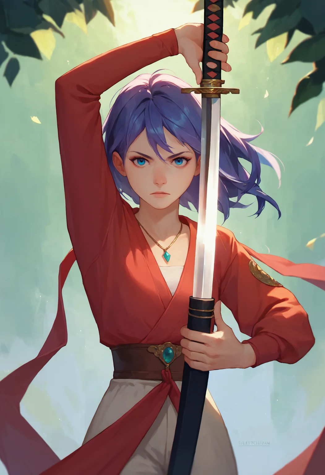 score_9, score_8_up, score_7_up, 1girl, arm up unsheathing sword
<lora:unsheathing_pose_vertical_3_final:1>