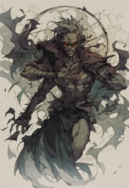 score_9, score_8_up, score_7_up, score_6_up, score_5_up, score_4_up, 1girl, sinister, dinamic, yoji_shinkawa