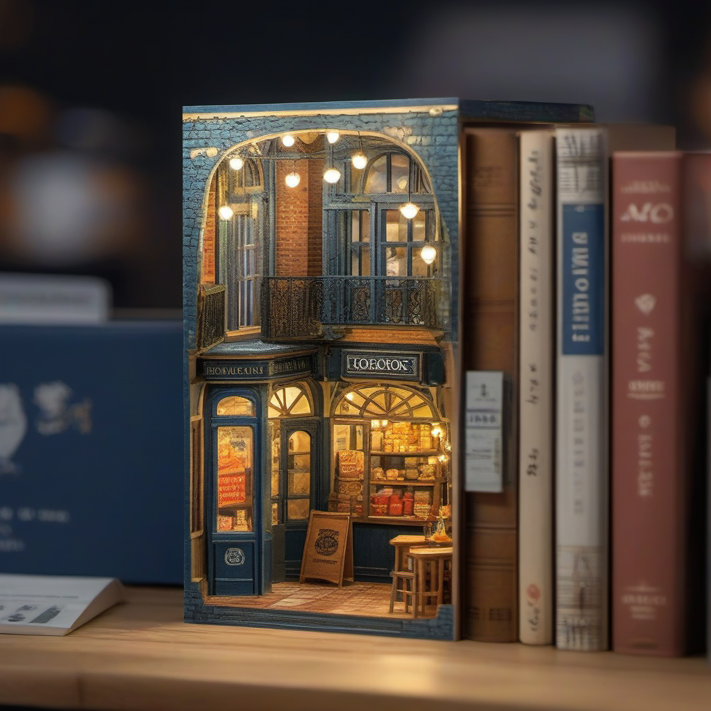 hyperrealistic and intricate detailed photo of book nook, London high street, food market, deli, raining, lights, <lora:book_nook:1>, 
realistic skin,
UHD 8k focus stacking, film grain, sharp focus, rule of thirds, insanely detailed, 
raytracing, photorealistic, depth of field, professional colorgrading