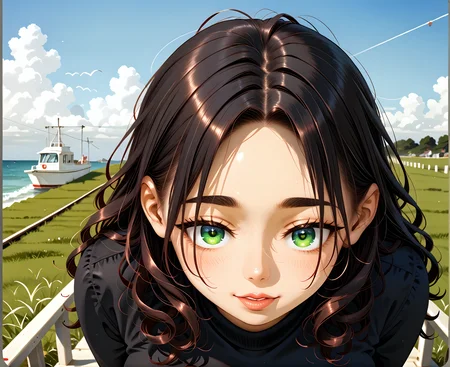 PonyScores7, source_anime, ah1, IllustriousQual, <lora:natsumi_style:0.5>, <lora:by_usakun-pony:0.4> by usakun, <lora:Akina_Bbw_Style_-_PonyXL:0.2> AkinBw
BREAK 1girl, mature female, (round face:1.2), (thick eyebrows:1.3), (curvy), round-chin, caucasian, (plump face), <lora:Round_face:0.2>, <lora:ETO_OCPonyXL:0.5> eto_oc, skindentation, (plump), thick thighs, wide hips, busty, voluptuous, lips, <lora:venus body PonyXL:0.4>, <lora:shinyskin2:0.2> glistening skin
BREAK  (((curly hair), long hair, (black hair:1.4), (parted hair:1.7), messy hair, kinky curls, <lora:hairdetailpxl:0.2> hairdetailpxl))
BREAK ((half green and brown eyes), (colorful eyes), (multicolored eyes), (downturned eyes:1.4), <lora:expressive eyes:0.5> expressive eyes, <lora:eyedetailpxl:0.2> eyedetailpxl, <lora:Eyes_High_Definition:0.3> EyesHD)
BREAK ((incredulous expression, Wide eyes, mouth agape, brows raised in disbelief,  <lora:Expressive_H:0.2> Expressiveh, <lora:Emotional_Anime_Expressions_PonyXL_Concept:0.2> emotional, <lora:Best_Facial_Expression_LoRA_PONY:0.2>, looking at viewer, <lora:Detailed expressive EXEV style -XL Pony V1.0:0.2> FaceDetail))
BREAK ((a romantic kiss during a scenic boat ride))
BREAK bay leaf A sophisticated pencil dress for business meetings
BREAK (((Eldritch Whispers, An effect that enables her to communicate with otherworldly entities, receiving guidance or knowledge from ancient spirits)))
BREAK <lora:xl_more_art-full_v1:0.2>, <lora:aesthetic_anime_v1s:0.2>, <lora:EpicF4nta5yXL:0.2>, <lora:detailxl:0.2> detailxl, <lora:Fant5yP0ny:0.2>, best quality, amazing quality, best aesthetic, absurdres, illustration, Volumetric_Lighting, ultra-detailed, very aesthetic, intricate details, 8k, masterpiece, best_quality
BREAK (zoom_out:1.8), (rule of thirds)
BREAK Stable_Yogis_PDXL_Positives, AS-Adult, <lora:Complicated fantasy portrait - XL Pony V2.0:0.3>, bad-hands-5, <lora:HDA_Detailer:0.5>, HDA_FatGirlXL
