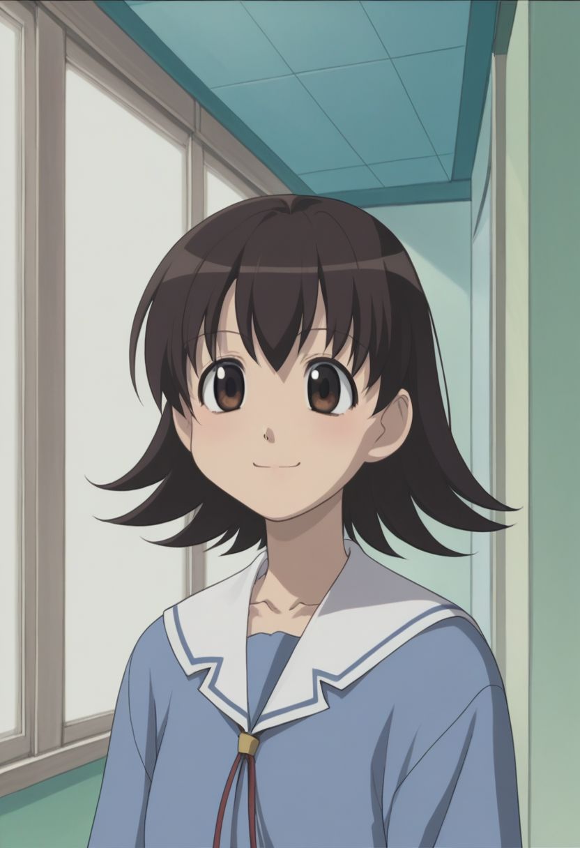 score_9, score_8_up, source_anime, highly detailed, 1girl, solo
tomo, 1girl, solo, school uniform, closed eyes, smile, brown eyes, short hair, serafuku, brown hair,
indoor,