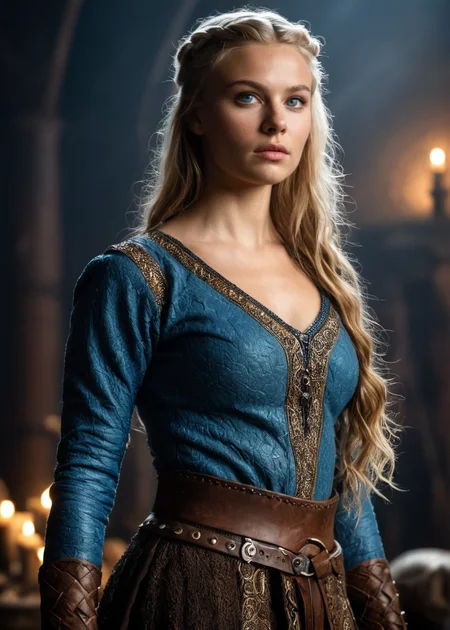 hyperrealistic, glamorous photo, masterpiece, dramatic angle, best quality,
Rus, princess Katia from the TV series Vikings, Alicia Agneson, small stature, 25yo, beautiful face, cute face, black hair, long hair, blue eyes, normal breasts,, dirty skin, detailed outfit, warrior pose, detailed background from the Viking TV series, high fashion, luxurious, extravagant, stylish, sensual, opulent, elegance,
professional, high contrast, bright colors, best lighting, intricate details, (high quality texture), (sharp), (artistic image), 8K, detailed, dynamic, depth of field,