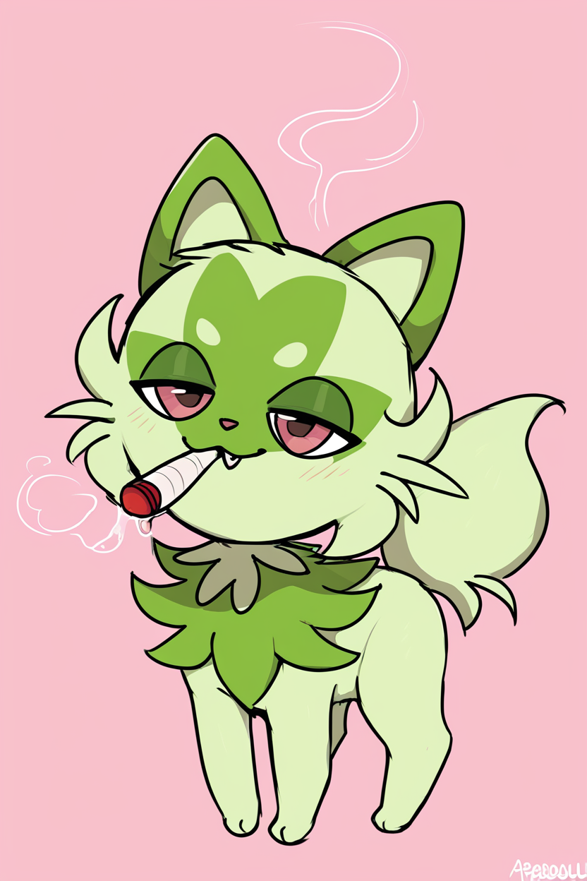 score_9, score_8_up, score_8, no humans,   BREAK, , zzWdcat, looking at viewer, smile, simple background, brown eyes, closed mouth, standing, full body, fang, :3, half-closed eyes, happy, pink background, flat color,  <lora:Wdcat_PDXL:1.0>, , BREAK, <lora:Afrobull_PDXL_v4:0.8>,  ,,, BREAK, smile, looking at viewer, closed mouth, cowboy shot,  ,,, embedding:zPDXL, Expressiveh, ,,, <lora:SDXLFaeTastic2400:0.5>, <lora:Expressive_H-000001:0.4>,