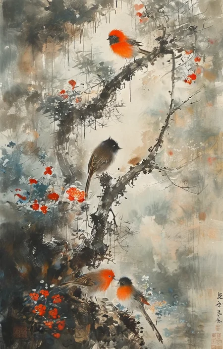 masterpiece,best quality,<lora:tbh171-sdxl:0.9>,illustration,Fu Baoshi,