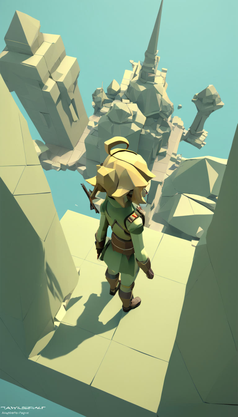 low-poly style Cinematic scene, hero view, Tanya Degurechaff, Youjo Senki <lora:tanya_degurechaff_xl_v6:1>, action pose, detailed background, masterpiece, best quality, high quality, highres, absurdres  . low-poly game art, polygon mesh, jagged, blocky, wireframe edges, centered composition