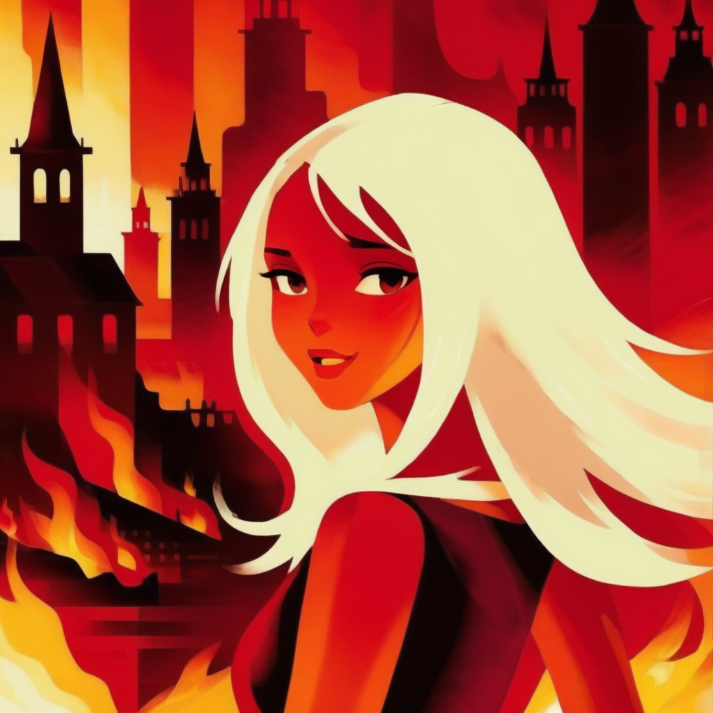 simplakart girl in hell<lora:simplakart:1>