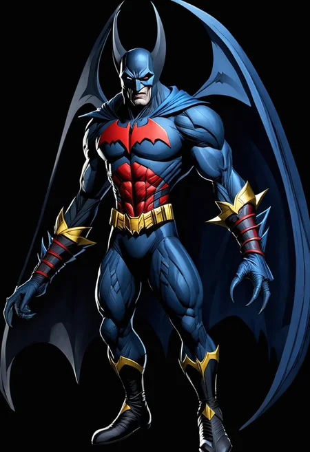 ncrender of batman as morbchael morbius the living morbpire bat, black background