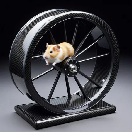lazympos, cf_style, hamster, running, hamster wheel made of carbon fiber
