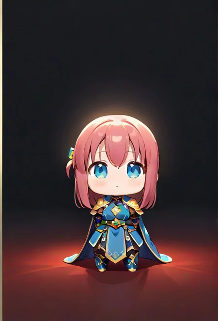 (1girl, solo, facing viewer, , , arcane, chibi, (Gotoh_Hitori:1.3):1.3), zPDXL3,SimplePositiveXLv2, masterpiece, detailed face, action shot, perfect eyes, detailed eyes, realistic eyes, solo, high resolution, ultra-detailed, 4K, perfection, chest exposed, highest quality, dynamic pose, perfect anatomy, lean, masterpiece, best quality, high res, illustration, extremely detailed, 8k, wallpaper