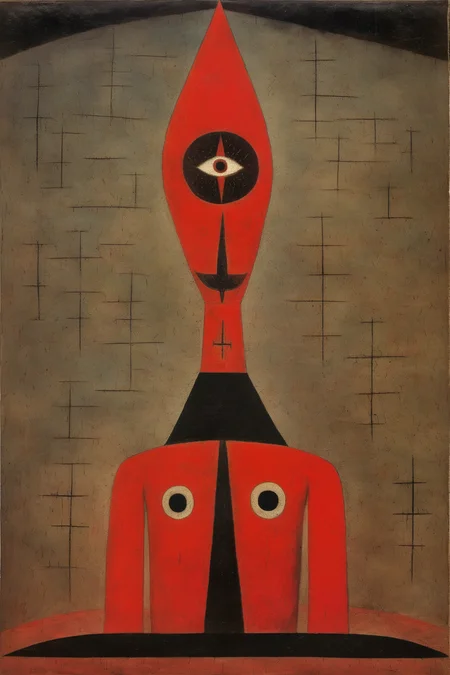 <lora:Victor Brauner Style:1>Victor Brauner Style - Rufino Tamayo's painting depicting kundalini awakening