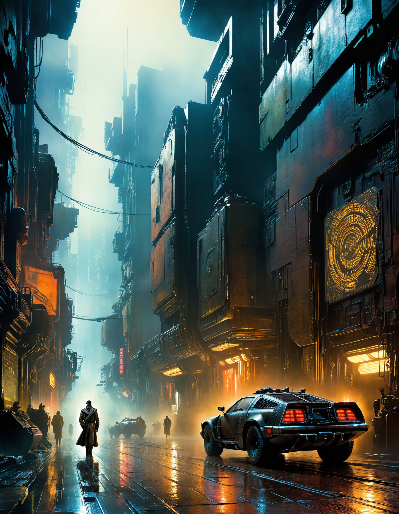 by Stephan Martiniere and Jean-Baptiste Monge,  (Bladerunner movie still, masterful, beautiful:1.4), poster art, bold lines, hyper detailed, expressive,  award winning,  (movie still:1.4), (intricate details, masterpiece, best quality:1.4),
looking at viewer, dynamic pose, wide angle view,
<lora:add-detail-xl:1> <lora:xl_more_art-full_v1:0.5>  <lora:NicolaSamori:0.5> in the style of nicola samori <lora:looking_at_viewer:2>