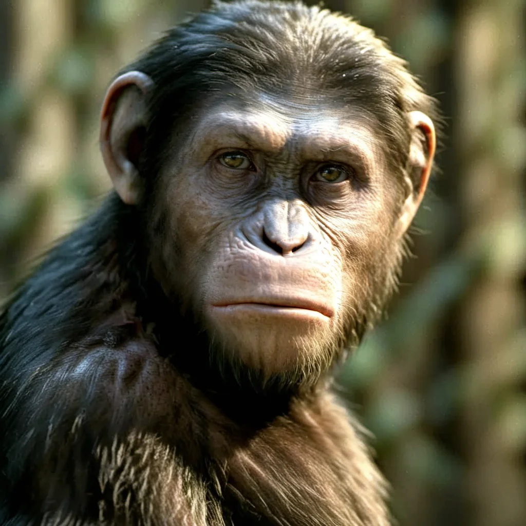 Caesar1024, a monkey,close up face portrai, detailed eyes, highly detailed , photography, ultra sharp, film, bokeh, professional, 4k, highly detailed <lora:add-detail-xl:1.5> <lora:Caesar1024-000560:0.7>