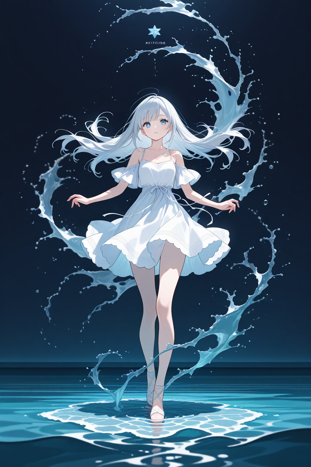 1girl,â,water,full body,
