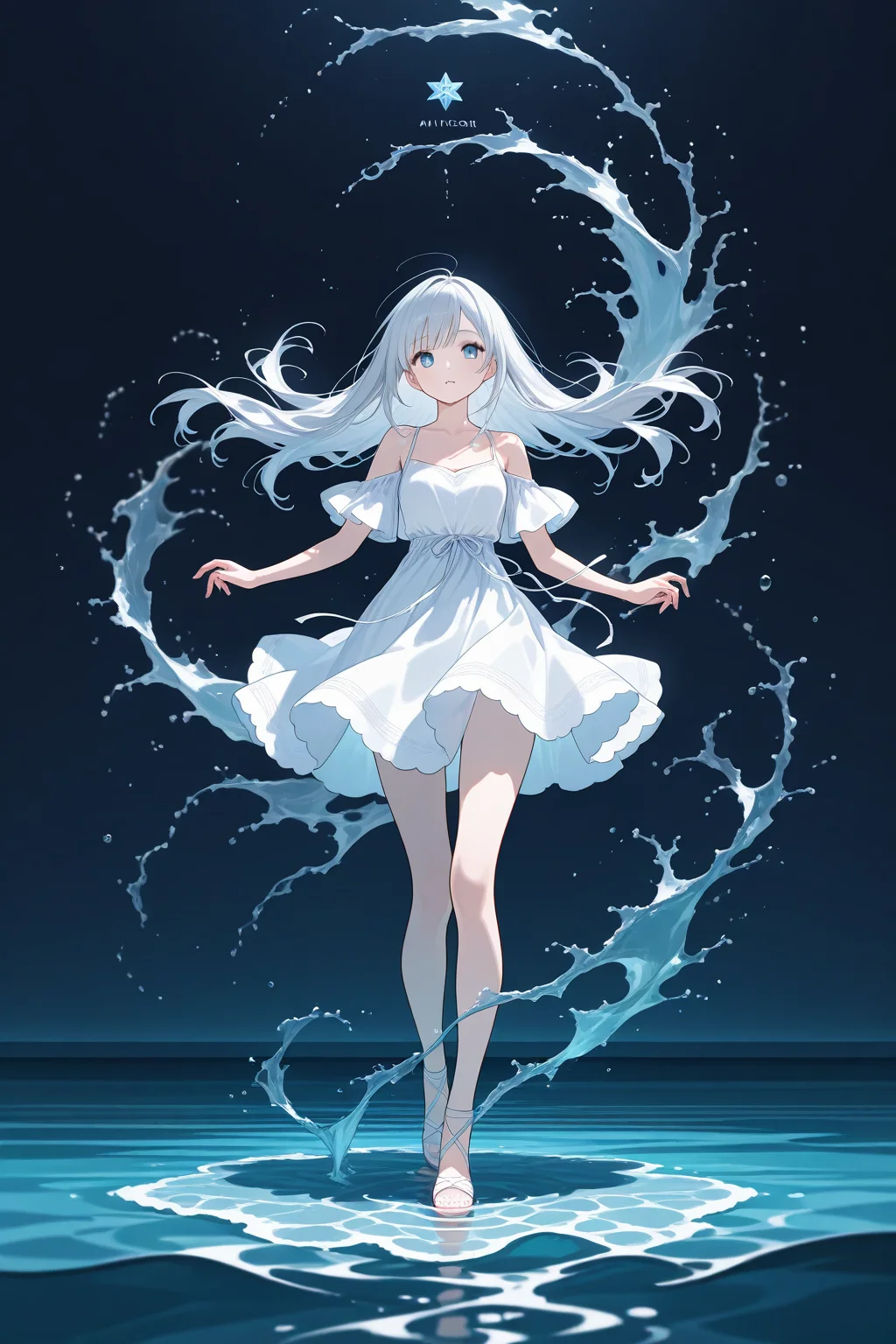1girl,â,water,full body,
