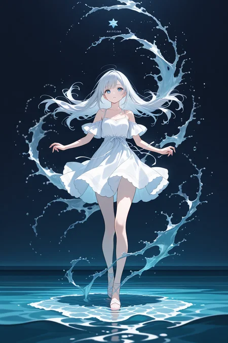 1girl,â,water,full body,