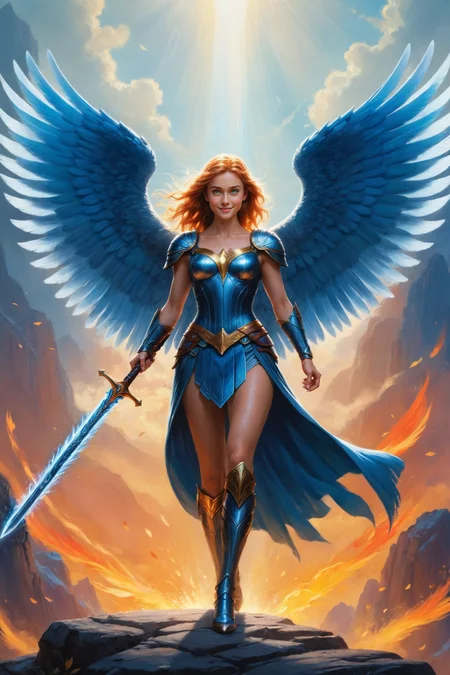 valkyrie, full body length 8k, by Artur Nikodem and Glen Keane in the style of Natalia Rak and Sven Nordqvist, magical, sword, wings, oil pastel <lora:oil_pastel:1.00> <lora:more_art:0.30> <lora:RMSDXL_Enhance:0.45> <lora:RMSDXL_Creative:0.45> <lora:RMSDXL_Photo:0.45> <lora:RMSDXL_Darkness_Cinema:0.45> <lora:clothing_slider:0.00> <lora:great_lighting:1.00> <lora:aesthetic:1.00> <lora:looking_at_viewer:1.00> <lora:photorealistic_portrait_v2:0.25> <lora:attractive_v2:0.10> <lora:extremely_detailed_v2:0.25> <lora:add_detail:0.75> <lora:perfect_eyes:0.25> <lora:perfect_hands:0.50>