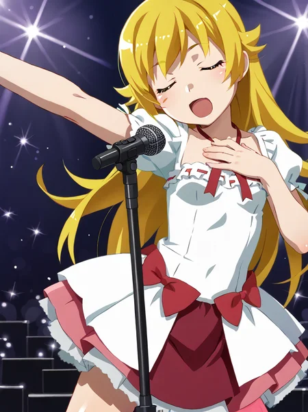 detailed background, shiny skin, posing, rating safe,
<lora:watanabe.pony:1>,
watanabe, shinobu,
wide hips,
idol costume,
dress, long sleeves, gloves, frill, lace,
pov,
stage, microphone stand, singing, closed eyes, hand on chest, stretching arm,