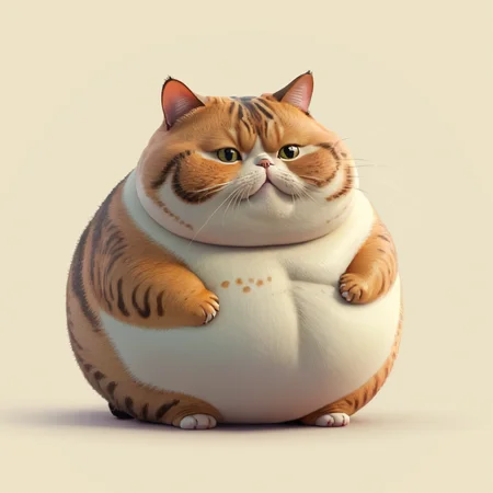 1 fat cat, simple background, <lora:[XL]fat:0.75>