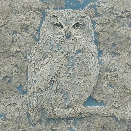 <lora:SDXL_lace_drawing_Sa_May_V3:1> lace drawing a owl