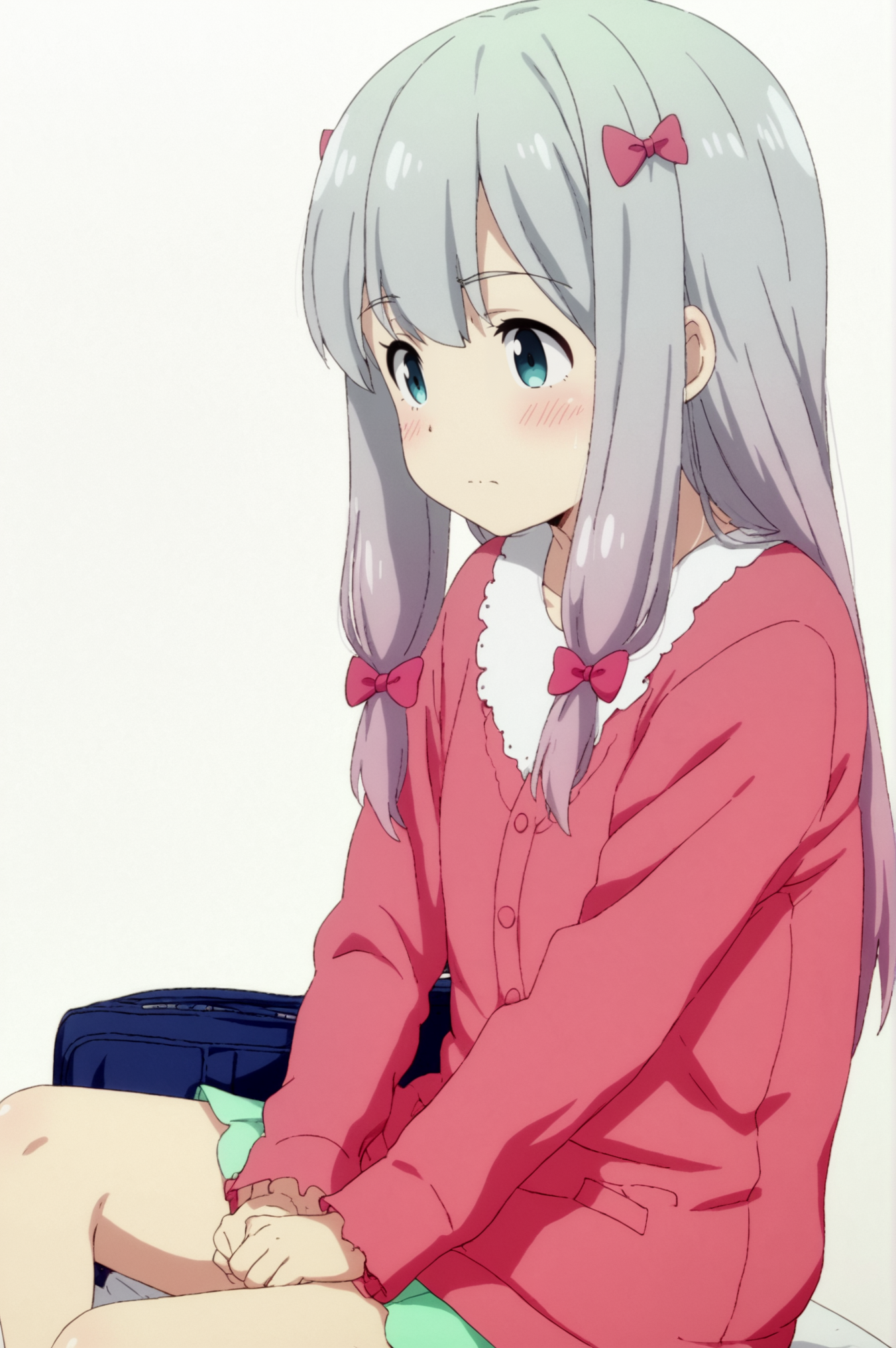 <lora:Sagiri_Izumi:0.7>  Sagiri Izumi, sitting, white background,  <lora:sdxl_lightning_4step_lora:1>